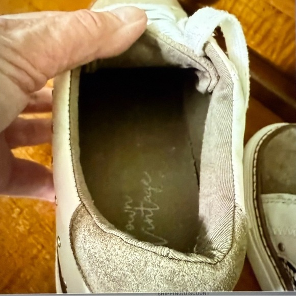 Crown Vintage Cream and Brown Kalinda sneaker woman’s size 6.5 snakeskin suede - Picture 9 of 9